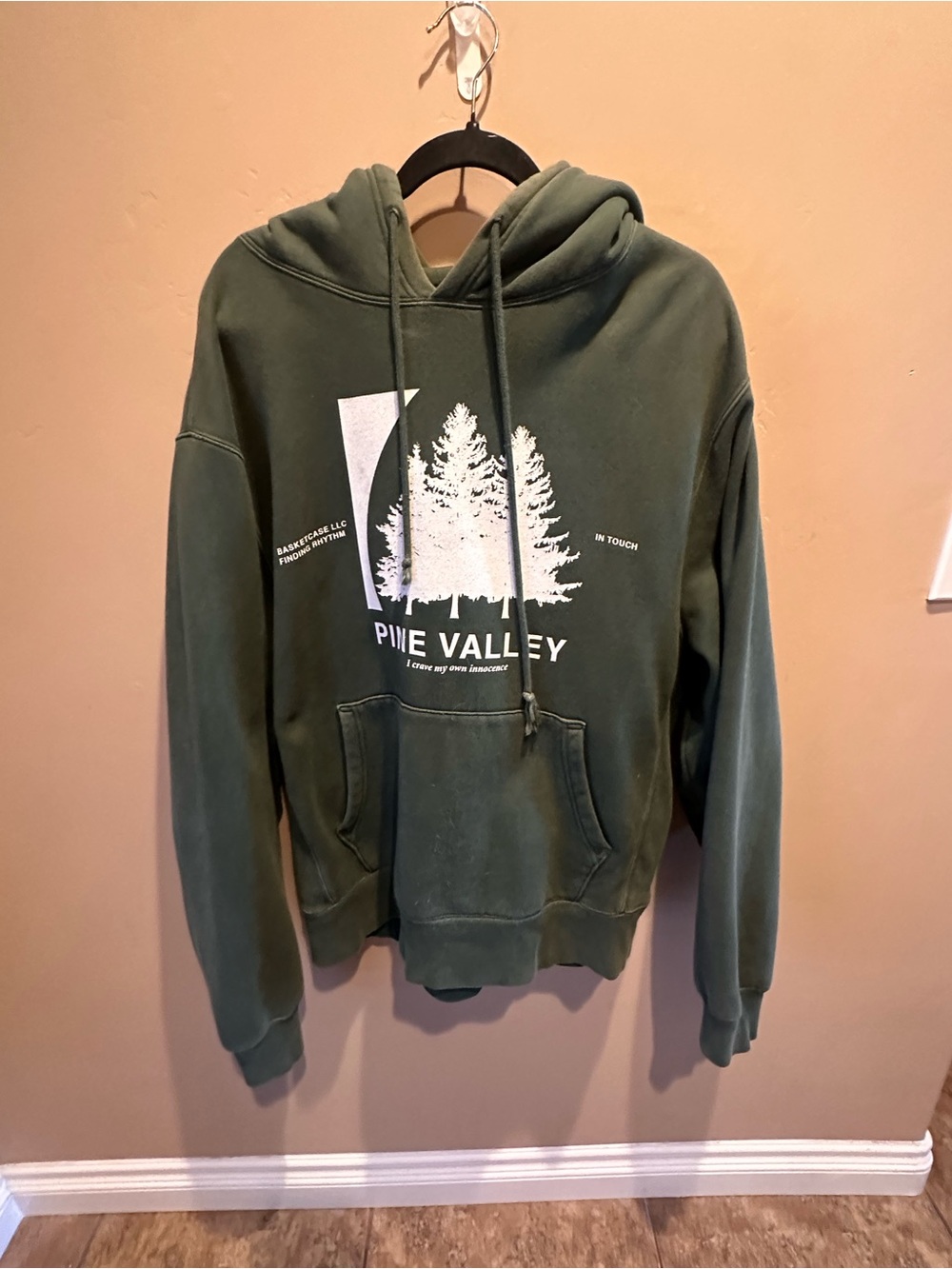 Basketcase Gallery Pine Valley Green Heavyweight Graphic Pullover Hoodie XL
